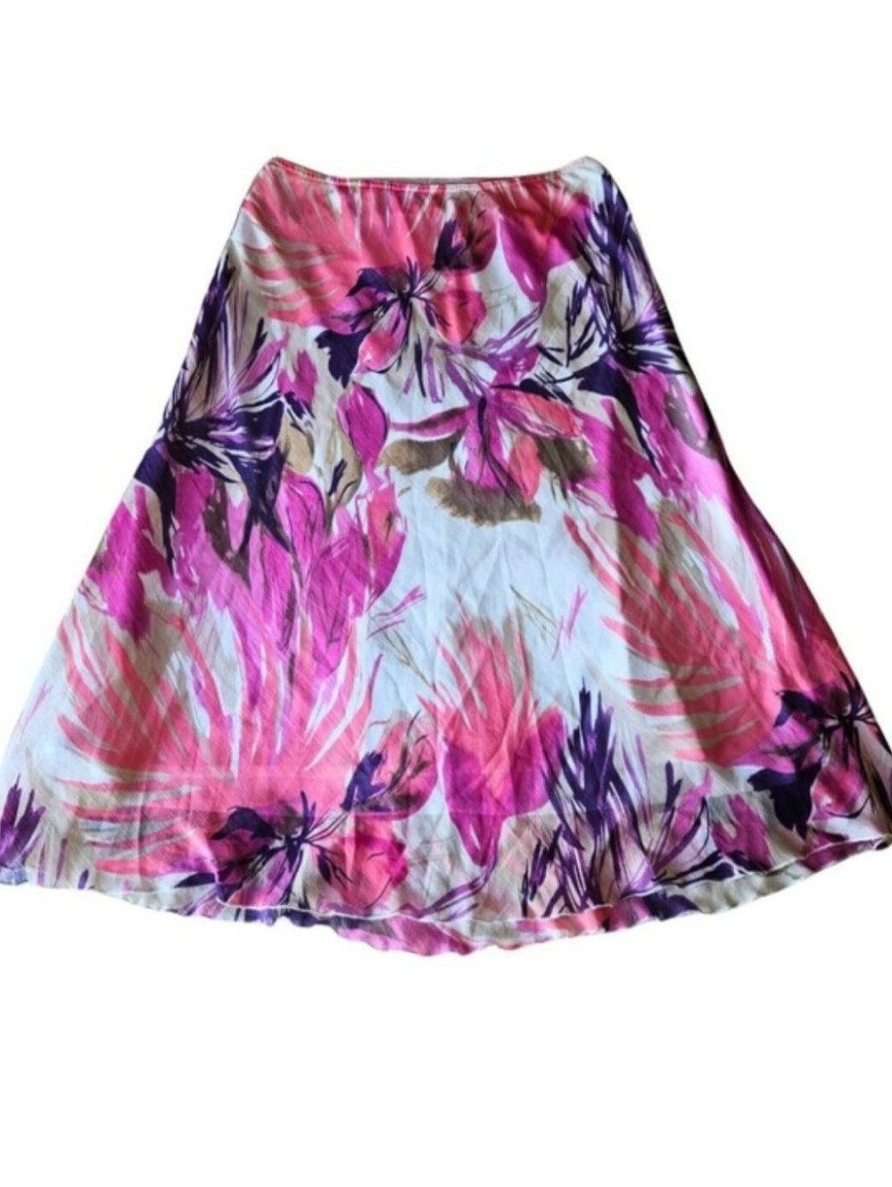 🌺Floral A-Line Midi Skirt in Pink and Purple - Picture 6 of 6